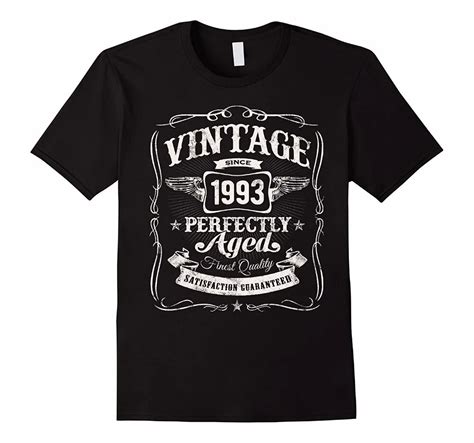 Humor Shirts Short Vintage Born In 1993 T Shirt 25th Birthday Perfectly