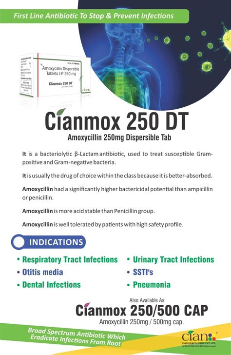 ISO 9001 Pharma Mfg Amoxicillin Dispersal Tablet In Pan India Product