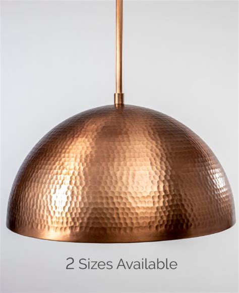 Copper Hammered Dome Pendant Light Fixture Dome Pendant Lighting Pendant Light Copper Dome