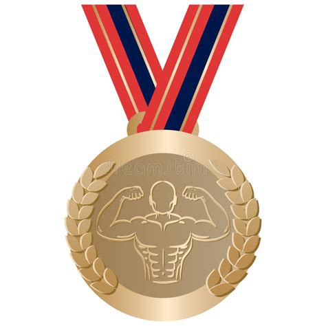 Medalha De Ouro Do Esporte Do Gym Ilustra O Do Vetor Ilustra O De