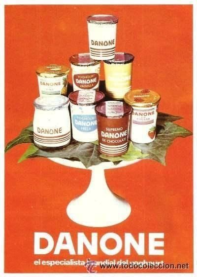 Yogur Danone Publicidad Anuncio Cartel PequeÑo Anuncios Retros