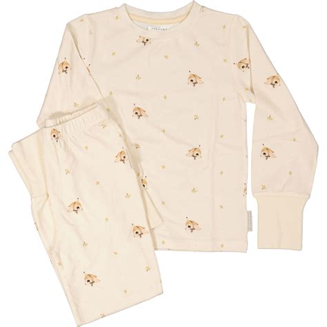 Bambu Tv Delad Pyjamas Long Ear Beige Geggamoja