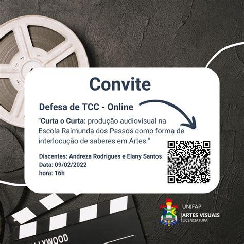 Convite Defesa De Tcc Artes Visuais