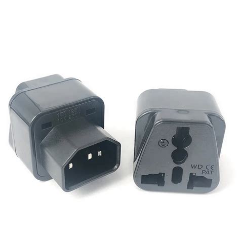 Universal Socket Ups Pdu Iec C Male Prong Electric Plug Adapter