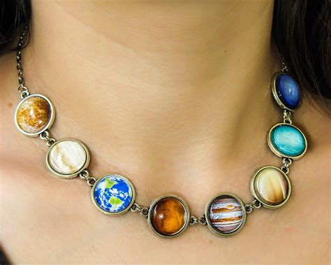 Planet Necklace Solar System Necklace Space Necklace