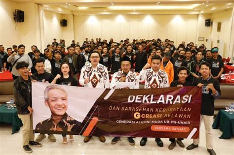 Alumni Muda Dari 3 Kampus Di Jatim Deklarasikan Dukungan Untuk Ganjar