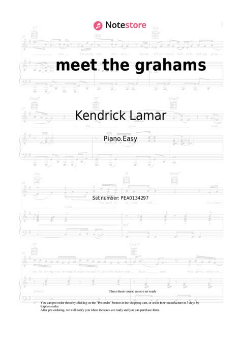 Meet The Grahams Piano Sheet Music Easy Kendrick Lamar In Note Piano Easy Sku Pea0134297