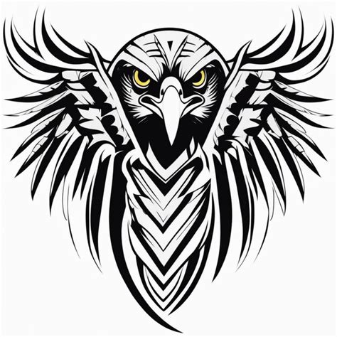 Premium AI Image | Majestic Tribal Eagle Logo