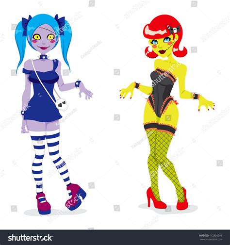 Cartoon Illustration Funny Fashion Sexy Zombie Stock Vector Royalty Free 112856299 Shutterstock