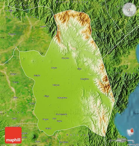 Physical Map Of Nueva Ecija Satellite Outside