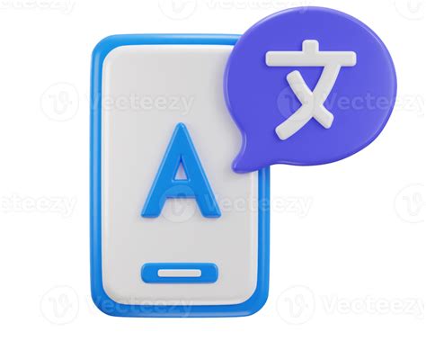 Phone With Language Translator Symbol Of User Communication Language Icon 3d Rendering