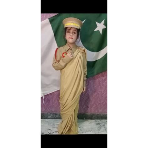 Pakistan Army Saree Uniform For Girls