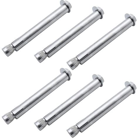 6 peças M6 x 80 mm parafusos parafusos de expansão 304 Aço inoxidável