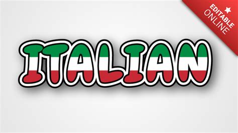 ITALIAN | Text Effect Generator