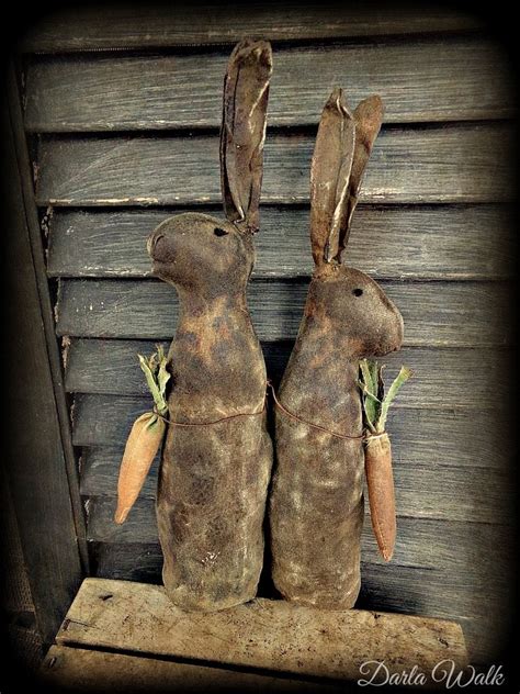 Primitive Rabbit Doll Primitive Spring Decor Easter Rabbit