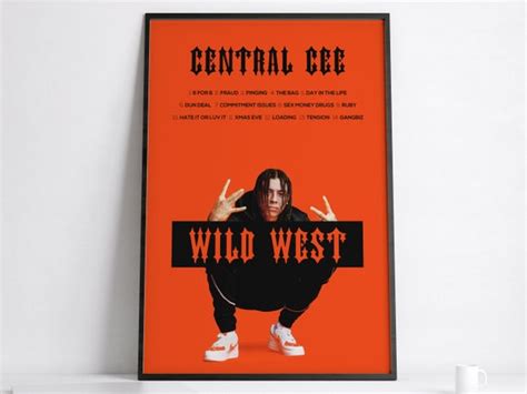 Central Cee Wild West Twenty Three Print Poster Album Etsy