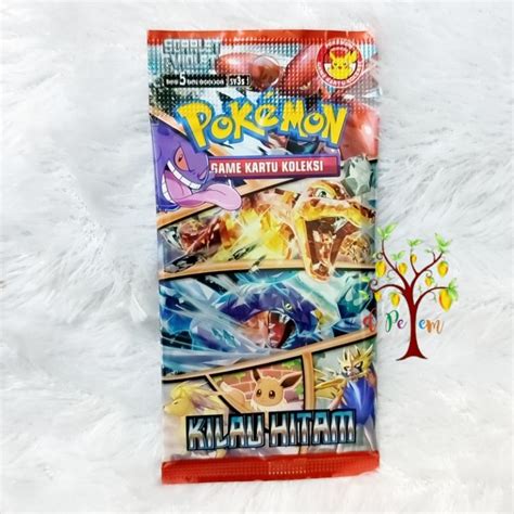 Jual Kartu Pokemon Indonesia Kilau Hitam Booster Pack Shopee