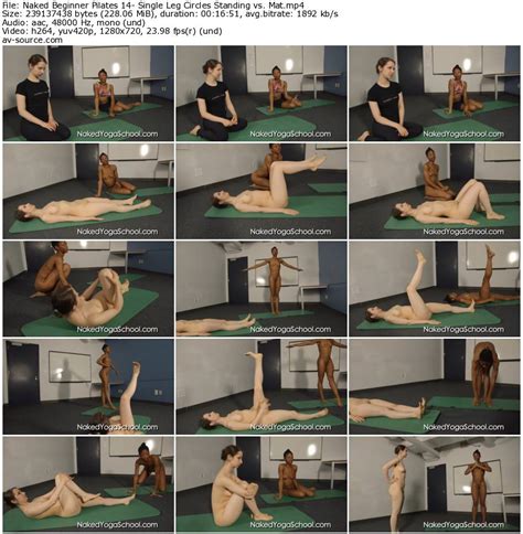 Naked Beginner Pilates 14 Single Leg Circles Standing Vs Mat AV