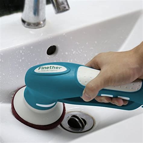 Finether Rechargeable Household Power Scrubber Brush With 1 Battery 7