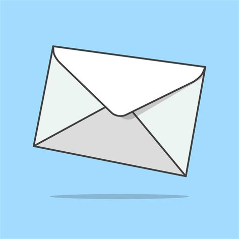 White Envelope Cartoon Vector Illustration. Closed Envelope Mail Flat Icon Outline 28228732 ...