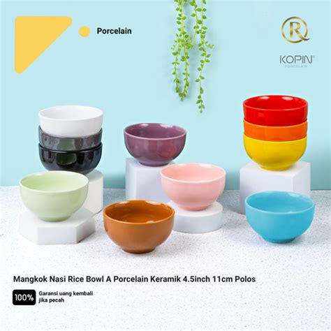 Promo Mangkok Nasi Rice Bowl A Porcelain Keramik 4 5inch 11cm Polos