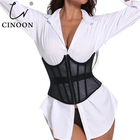 Cinoon Black Body Shapewear Women Gothic Clothing Underbust Waist