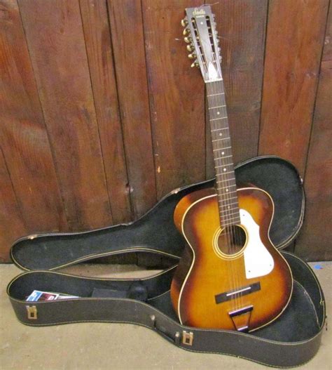 46 Vintage Stella Harmony 12 String Guitar W Case Lot 46