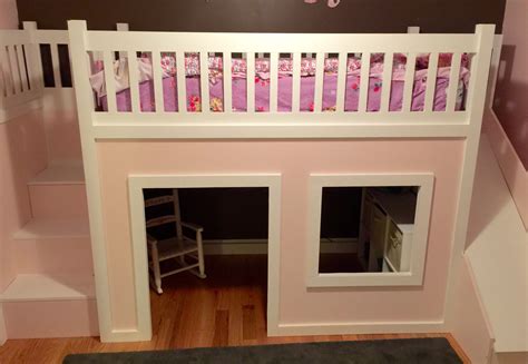 Playhouse Loft Bed With Stairs And Slide Diy Loft Bed Loft Bed Plans