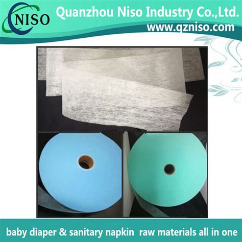 Baby Diaper Raw Material Soft Hot Air Through Nonwoven Adl For Sanitary