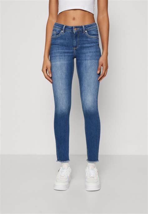 Only Onlblush Mid Jeans Skinny Fit Medium Blue Denim Blue Denim