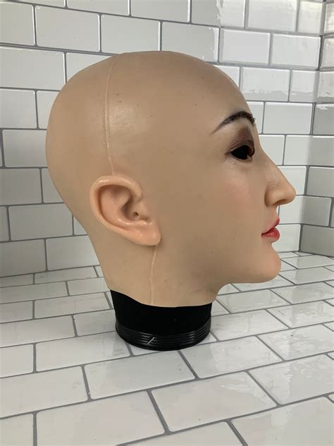 Silicone Realistic Female Head Mask Hand Made Face