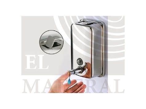 Dispensador De Jab N Ml De Acero Inoxidable Cromado