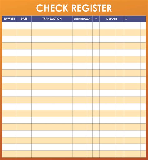 Free Printable Blank Checkbook Register This Printable Check Register