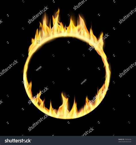 Vector Ring Of Fire Illustration 70054246 Shutterstock