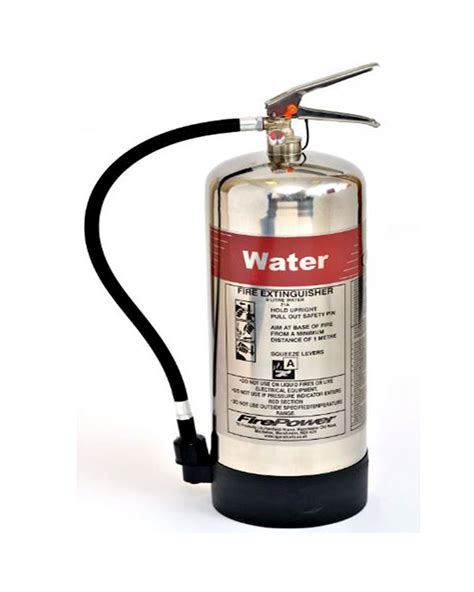 Firepower Litre Water Polished Extinguisher From Aspli Safety