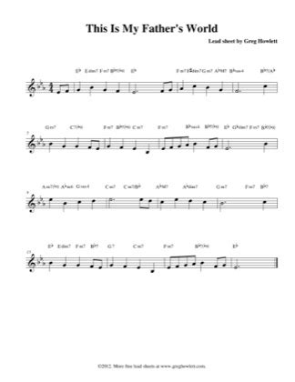 This Is My Father's World (Lead) - Greg Howlett Free Piano Sheet Music PDF