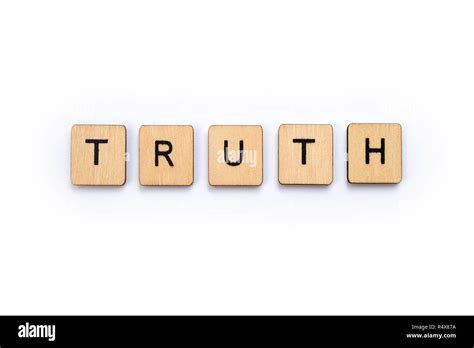 The Word Truth Spelt With Wooden Letter Tiles Stock Photo Alamy