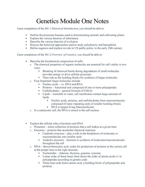 Genetics Module One Notes Explain The Various Theories Of Inheritance