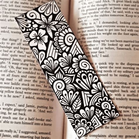 Zentangle Printable Bookmarks Color