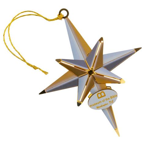 Star of Bethlehem White & Gold Star Ornament - Museum of the Bible Store