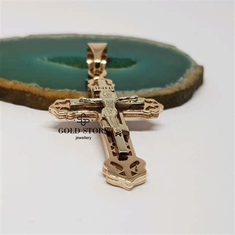 Золотой мужской крест на заказ в интернет-магазине Ярмарка Мастеров по ...
