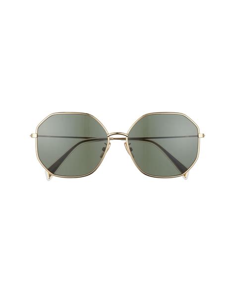 Celine Mm Geometric Sunglasses In Green Lyst