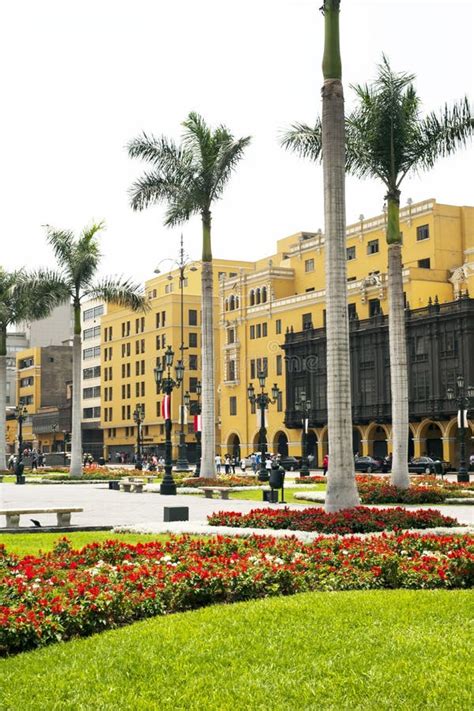 LIMA PERU The Municipal Palace Of Lima Is Located In The Historic