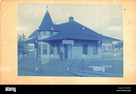 Norwood Station Postcard Stock Photo Alamy