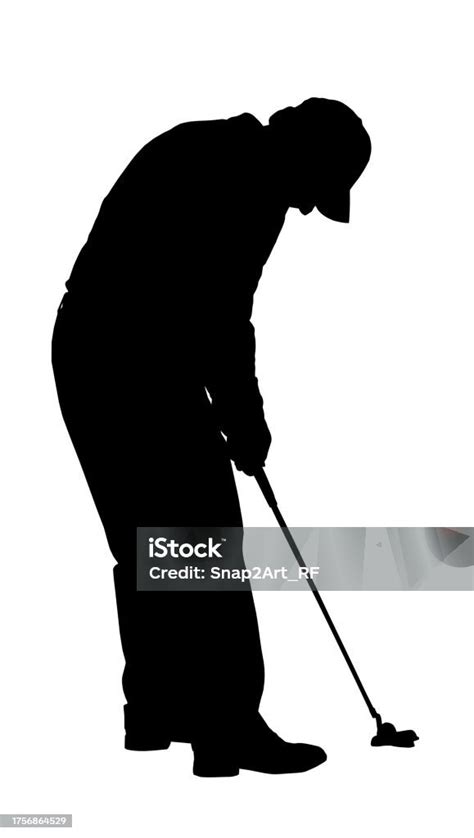 Golf Sport Silhouette Golfer Putting Stock Illustration Download