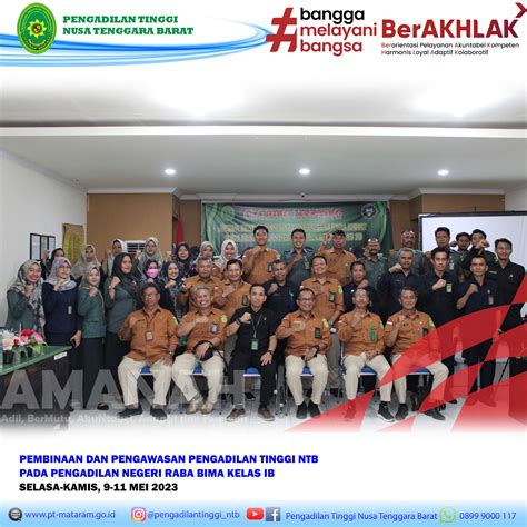 Ketua Pengadilan Tinggi Ntb Melakukan Pembinaan Dan Pengawasan Pada