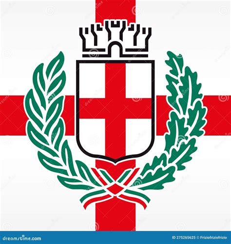 milano italian city official coat  arms lombardy italy stock