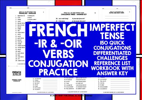 French Ir Verbs Imperfect Tense Conjugation Practice Teaching Resources