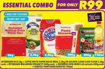 Ritebrand Rice Kg Super White Super Maize Meal Kg Or Golden Cloud