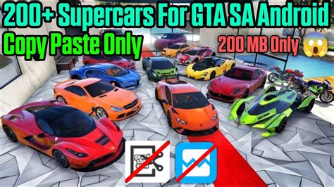 200 New Supercars For GTA San Andreas Android Luxury Cars For Gta SA